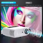 Videoprojecteur hopvision 15000 lux - 4k ultra hd wifi / bluetooth - compatible tv stick xbox ios / android ...