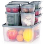 Vilde lot de 10 botes de conservation hermtiques - plastique transparent - hermtiques - adapts rfrigrate ...