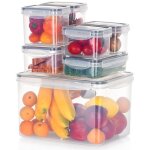 Vilde lot de 7 botes de conservation hermtiques - plastique durable - compatible - lave - vaisselle ...