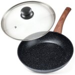Vilde black&wood poêle à frire 24 cm avec couvercle en verre - revêtement antiadhésif granit - tous feux ... Vilde black&wood poêle à frire 24 cm avec couvercle en verre - revêtement antiadhésif granit - tous feux ...