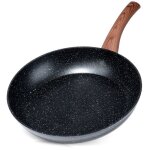 Poêle à frire - vilde - black&wood - 28 cm - aluminium - antiadhésif en granit Poêle à frire - vilde - black&wood - 28 cm - aluminium - antiadhésif en granit