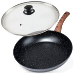 Vilde black&wood poêle à frire 30 cm avec couvercle en verre - revêtement antiadhésif granit - tous feux ... Vilde black&wood poêle à frire 30 cm avec couvercle en verre - revêtement antiadhésif granit - tous feux ...