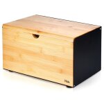 Vilde bote  pain moderne en bambou et mtal - design lgant - ouverture double - conserve la fracheur ...