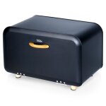 Vilde bo�te � pain - moderne - m�tal noir - conserve la fra�cheur - fermeture pratique - design �l�gant ...