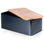Vilde bote  pain - avec une planche  dcouper en bois - mtal - avec planche en bois - design lgant ...