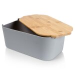 Vilde boîte à pain en plastique lot avec planche en bambou - design moderne - spacieuse - pour tous types ... Vilde boîte à pain en plastique lot avec planche en bambou - design moderne - spacieuse - pour tous types ...