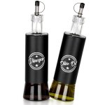 Vilde bouteille  huile et vinaigre 300 ml - verre robuste avec distributeurs prcis - idal cuisine ...