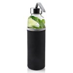 Vilde bouteille en verre 490 ml - couvercle en acier inoxydable - housse en néoprène - Étanche Vilde bouteille en verre 490 ml - couvercle en acier inoxydable - housse en néoprène - Étanche