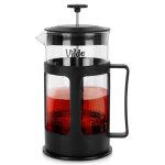 Vilde cafetière et théière à piston 1 l - verre borosilicaté - acier inoxydable - pour café thé et mousse ... Vilde cafetière et théière à piston 1 l - verre borosilicaté - acier inoxydable - pour café thé et mousse ...