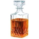 Vilde carafe en verre 900 ml - bouchon en li�ge - d�coupe d�corative - id�ale pour whisky et boissons ...