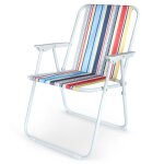 Vilde chaise de camping pliante - dimensions 53x465x74 cm - tissu polyester durable - id�ale pour camping ...