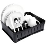Vilde gouttoir  vaisselle 398 x 31 x 12 cm - plastique noir - bac amovible - espace pour 11 assiettes ...