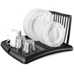 Vilde gouttoir  vaisselle 435 x 385 x 27 cm - plastique noir - pliable - pour 11 assiettes