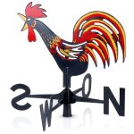 Vilde girouette rose des vents 40 cm - plastique rsistant aux intempries - installation facile et dcoratif ...