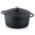 Vilde marmite en fonte 5 l - rsistante  la chaleur - poignes confortables - couvercle ajust - tous ...