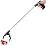 Vilde pince de ramassage - aluminium lger - poigne ergonomique - pour dchets et feuilles - 76 cm