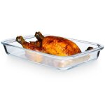 Vilde plat � four en verre borosilicat� 22 l - r�sistant de - 30�c � + 400�c - poign�es pratiques lave ...