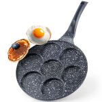 Vilde poêle à ?ufs 27 cm - revêtement granit antiadhésif - 7 trous pour crêpes - tous feux dont induction ... Vilde poêle à ?ufs 27 cm - revêtement granit antiadhésif - 7 trous pour crêpes - tous feux dont induction ...