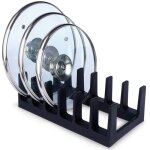 Vilde porte couvercles et assiettes 6 Éléments - plastique noir durable - design classique et pratique ... Vilde porte couvercles et assiettes 6 Éléments - plastique noir durable - design classique et pratique ...