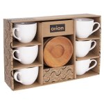 Vilde set de 6 tasses en porcelaine avec soucoupes - 100 ml - design lgant - coffret cadeau - facile ...
