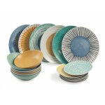 Service de table - villa deste home tivoli - marea - 18 pices - porcelaine et grs - multicolore