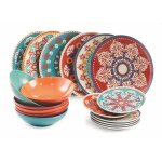 Service de table - villa deste - tivoli - 18 pi�ces - porcelaine - compatible lave - vaisselle