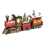 Village lumineux train pre nol bonhomme de neige 12 led musical - feeric lights & christmas
