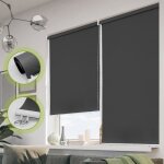 Paravent extrieur rtractable - vingo - 100x240cm - gris anthracite - 100% doccultation