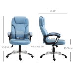Vinsetto fauteuil de direction chaise de bureau chaise de bureau ergonomique r�glable en hauteur bleu ...