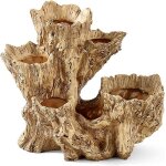 Vintage pots de fleurs planteur arbre imitation stump racine bois flowerpot pour succulentes pots de ...