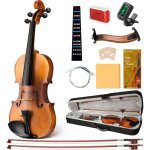 Violon 4 / 4 cahaya en bois massif fait main avec tui et accessoires