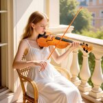 Violon 4 / 4 ensemble de violon en bois massif pour adultes et d�butants avec �tui l�ger et portable ...