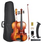Violon 4 / 4 - vevor - kit violon d�butants bois massif avec �tui - colophane - archet - �pauli�re - ...