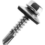 Vis autoforeuse metal m5 pack 50 55 x 20 mm vis tole auto foreuse de acier � tete hexagonale avec rondelle ...