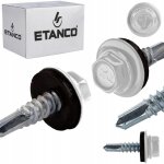 Vis autoperceuse pour m�tal - etanco - gt3 z14 - 48x19 mm - ral 9010 - acier galvanis� - joint epdm - ...