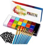 Visage corps peinture 20 couleurs - longue dure scurit - palette de maquillage pour enfants et adultes ...