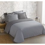 Vision - bicolore - housse de couette r�versible 240x220cm avec 2 taies 65x65cm - gris / gris perle - ...
