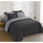 Vision - bicolore - housse de couette réversible 260x240cm avec 2 taies 65x65cm - anthracite / gris - ... Vision - bicolore - housse de couette réversible 260x240cm avec 2 taies 65x65cm - anthracite / gris - ...