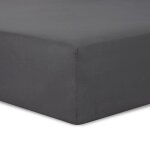 Vision - drap housse anthracite - 180x200cm - 100% coton