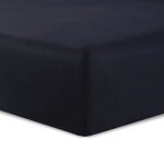 Vision - drap housse noir - 140x190cm - 100% coton