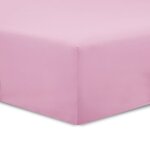 Vision - drap housse rose - 200x200cm - 100% coton