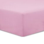 Vision - drap housse rose - 90x190cm - 100% coton