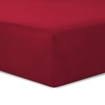 Vision - drap housse rouge - 160x200cm - 100% coton