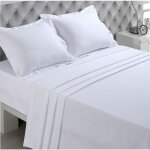 Vision - drap plat blanc - 240x300cm - 100% coton
