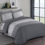 Vision parure de couette arthur - 100% coton - 1 housse de couette 220 x 240 cm + 2 taies doreiller 65 ...