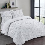 Vision parure de couette hugo - 100% coton - 1 housse de couette 220 x 240 cm + 2 taies doreiller 65 ...