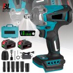 Visseuse a choc sans fil 21v clé À chocs brushless 1200n. m 2 batteries 6 douilles 4 vitesses led intégrée ... Visseuse a choc sans fil 21v clé À chocs brushless 1200n. m 2 batteries 6 douilles 4 vitesses led intégrée ...