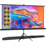 Visulapex 80? ecran de projection sur pieds 16:9 hd premium sans pli �cran projecteur avec sac de transport ...