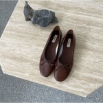 Vitata ballerines femme - n?ud en cuir - confort et Élégance classiques - style décontracté - marron Vitata ballerines femme - n?ud en cuir - confort et Élégance classiques - style décontracté - marron
