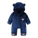 Vitata barboteuse bb ? combinaison chaude  capuche ours ? pyjama doux et pais ? tenue d?hiver confortable ...